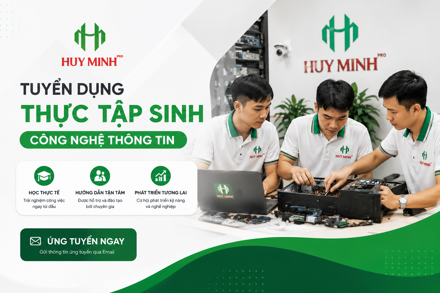 Huy Minh Pro tuyển dụng thực tập sinh Công nghệ Thông tin