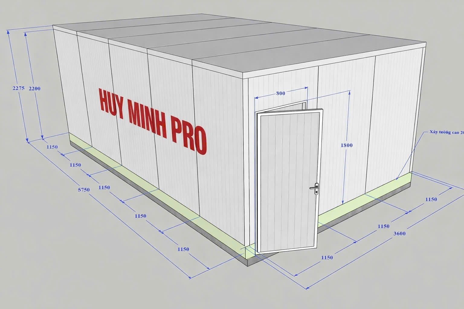 Bản thiết kế nhà trồng nấm 3.500 phôi Huy Minh Pro