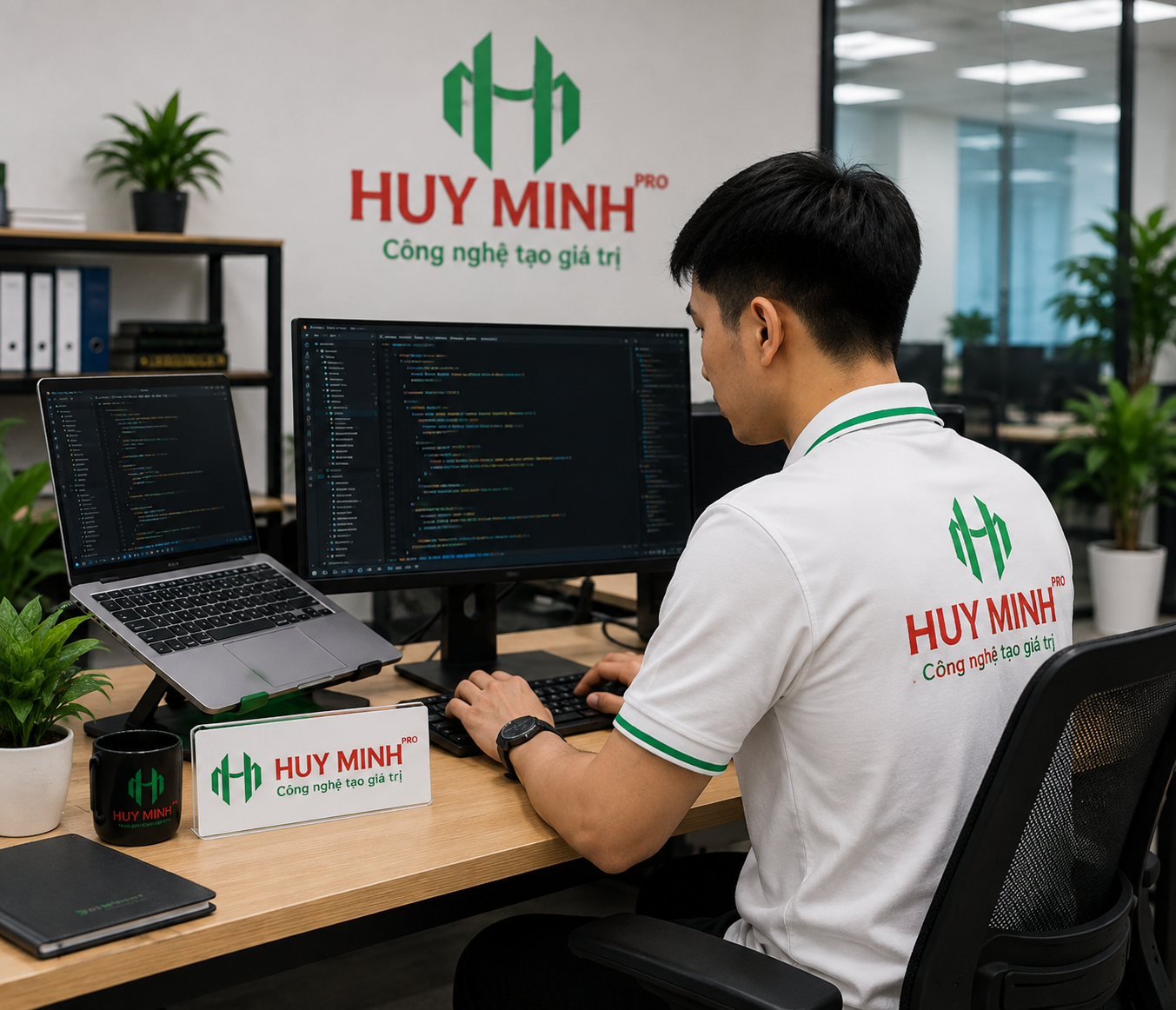 Nhân viên Huy Minh Pro lập trình và phát triển phần mềm